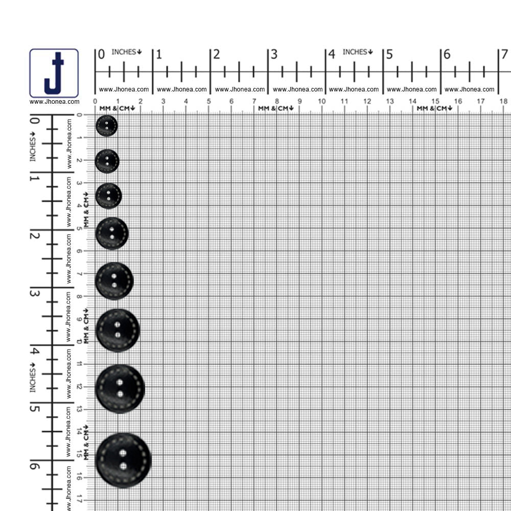 Round Shape 2-Hole Classic Hollow Wooden Buttons