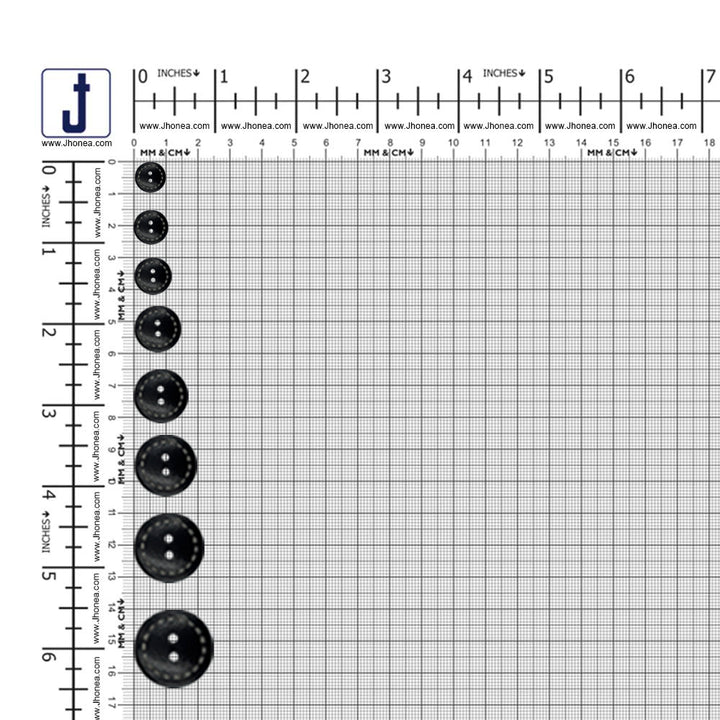 Round Shape 2-Hole Classic Hollow Wooden Buttons