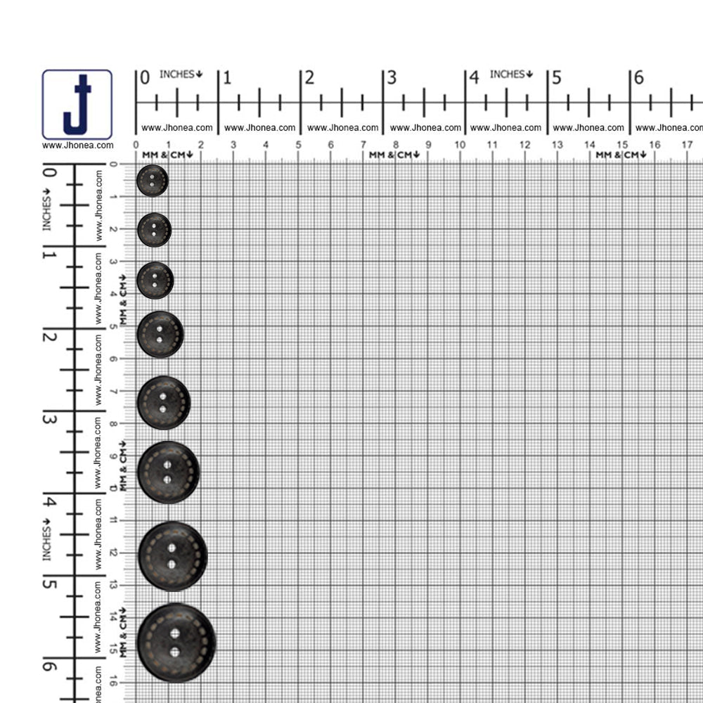 Round Shape 2-Hole Classic Hollow Wooden Buttons