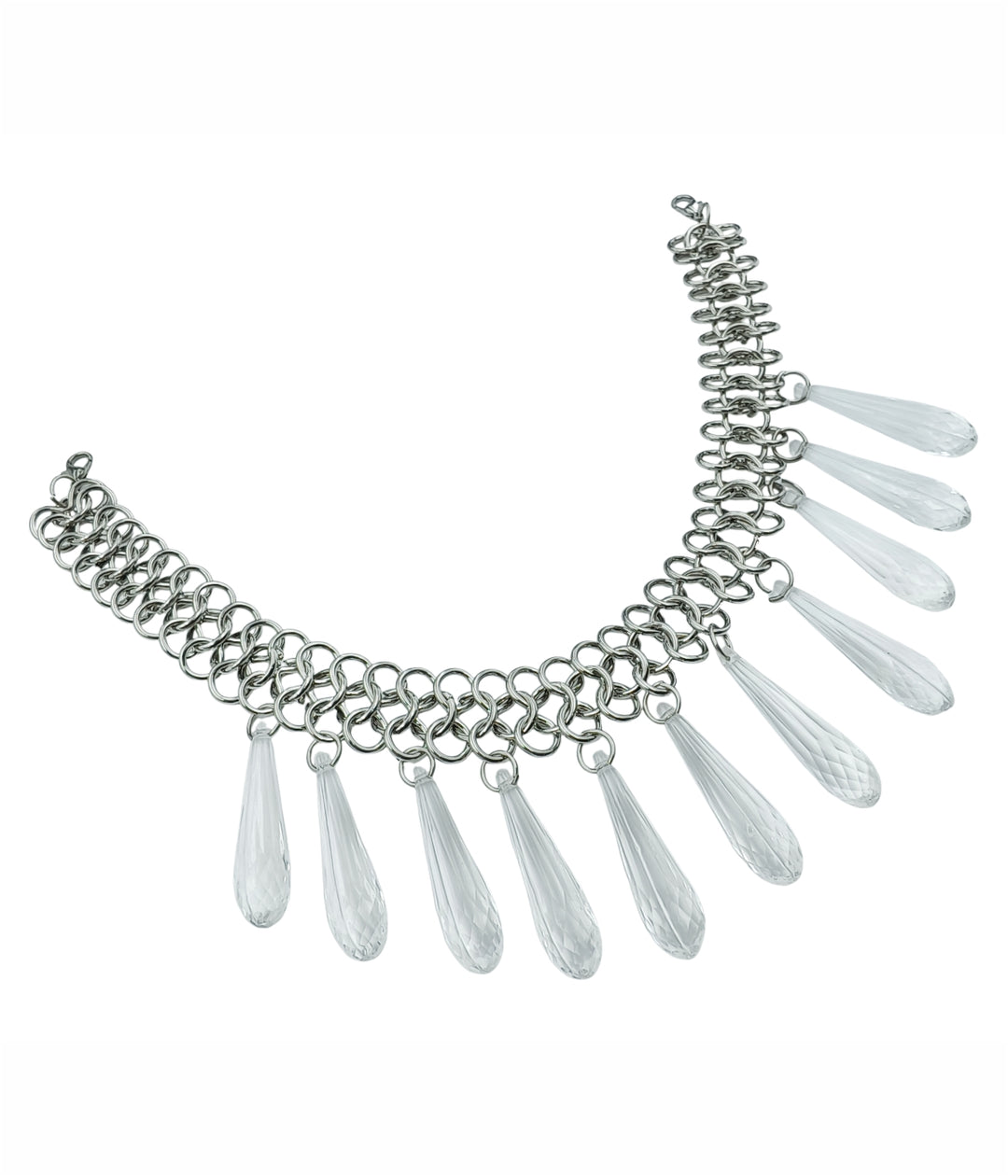 Stylish Silver Tassel Choker Necklace for Women