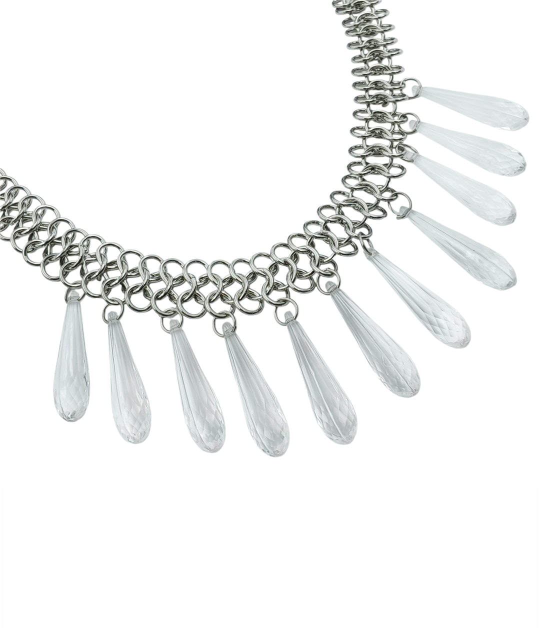Stylish Silver Tassel Choker Necklace for Women
