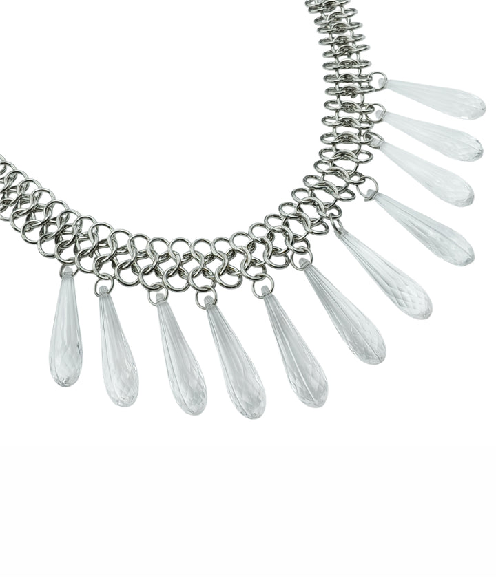 Stylish Silver Tassel Choker Necklace for Women