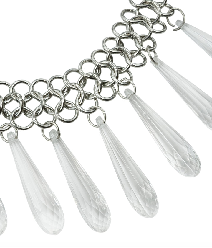 Stylish Silver Tassel Choker Necklace for Women