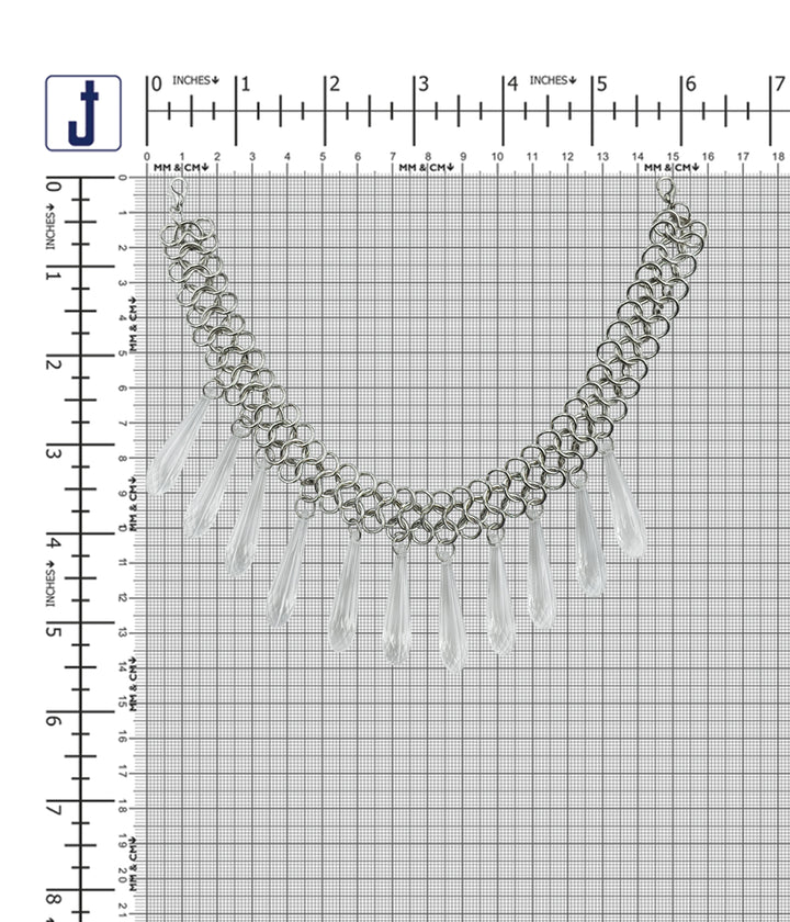 Stylish Silver Tassel Choker Necklace for Women