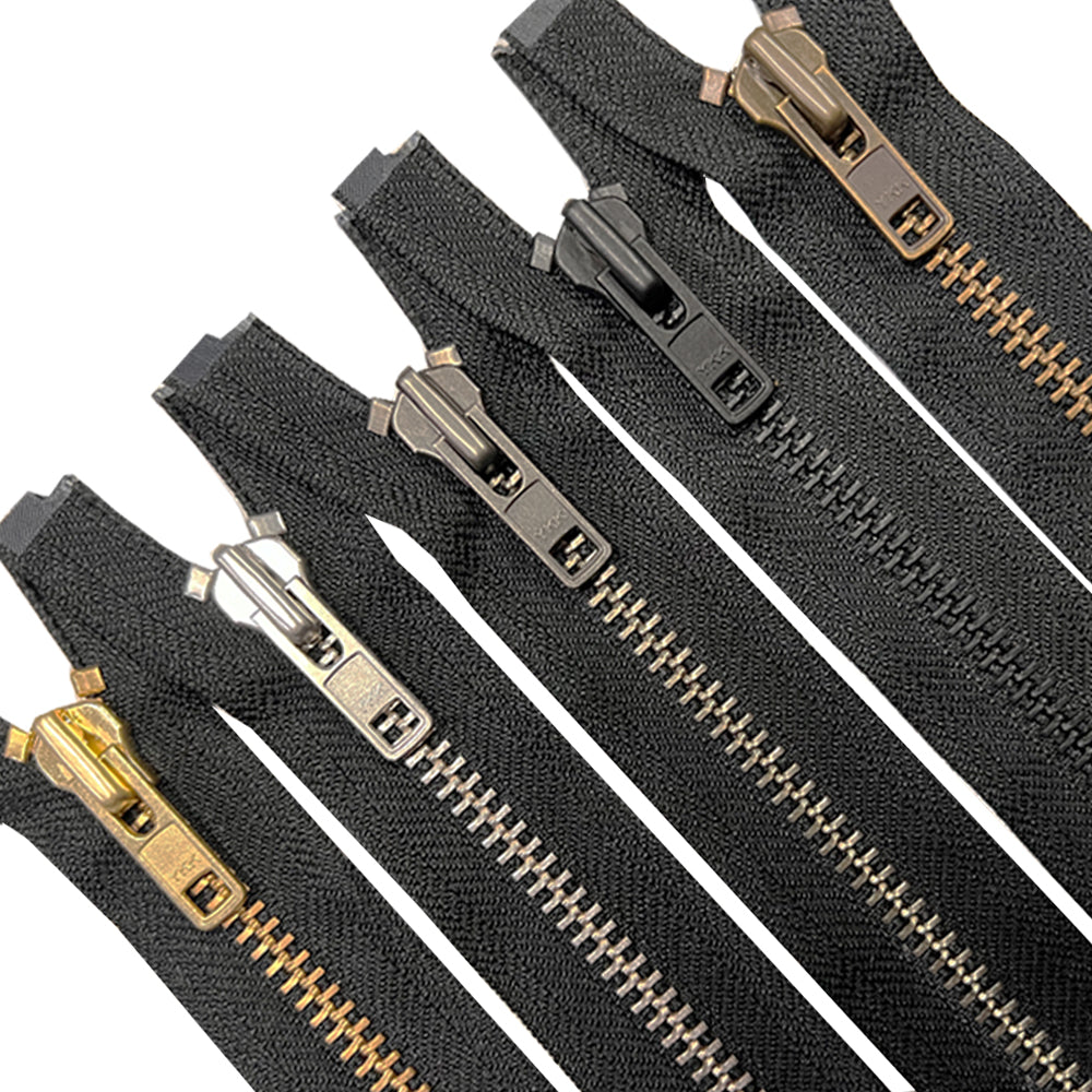 YKK #8 Black Tape Premium Open-End/Closed-End YKK Metal Zipper