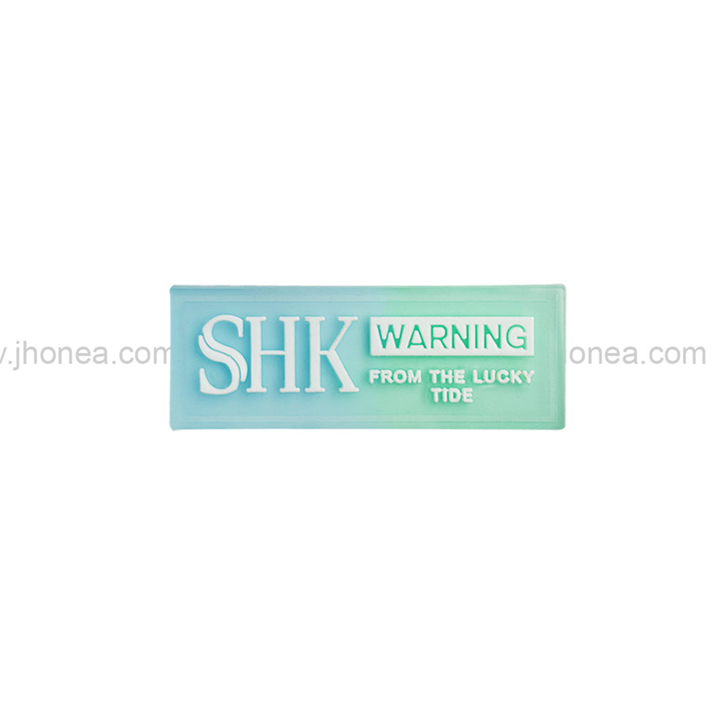 Unique Blue and Green Silicone Applique Patch