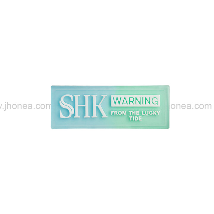 Unique Blue and Green Silicone Applique Patch