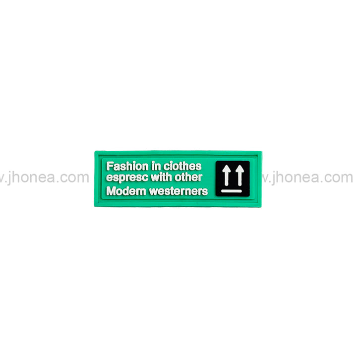 Decorative Green Silicone Fashion Patch for Garments