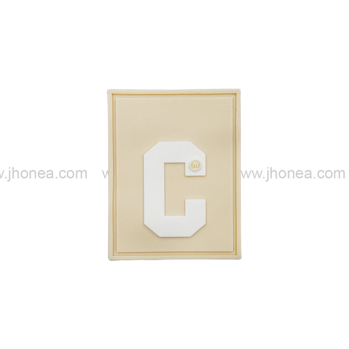 Trendy Cream Silicone Decorative Alphabet Patch