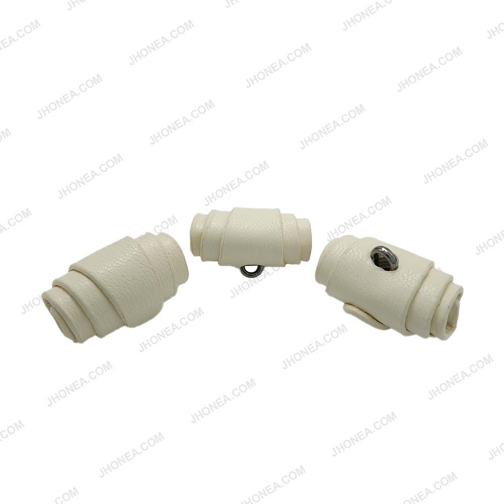 Stylish Decorative Croissant Design PU Leather Buttons for Clothing Accessories