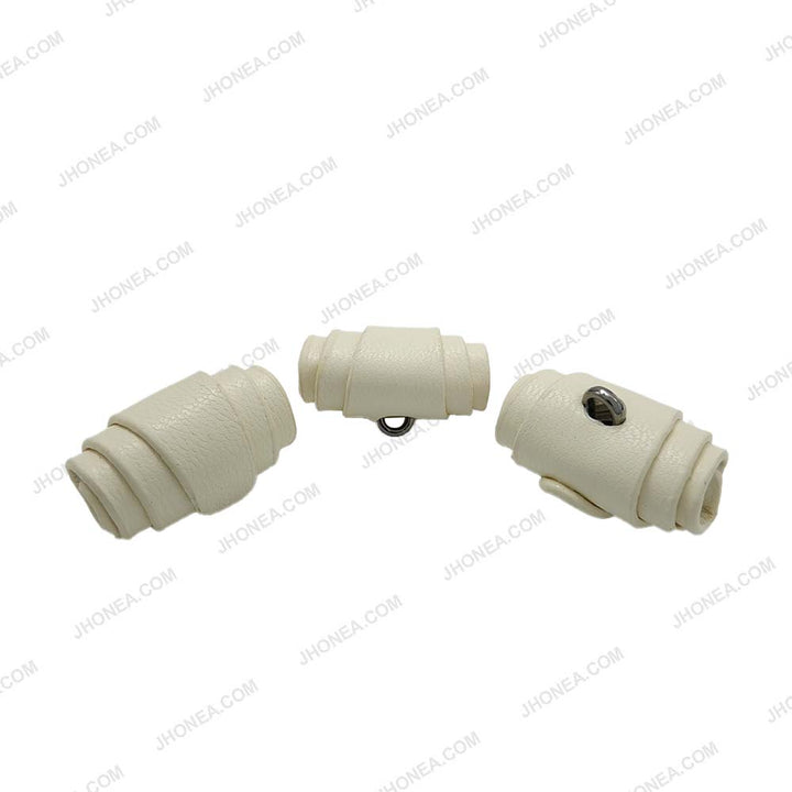 Stylish Decorative Croissant Design PU Leather Buttons for Clothing Accessories