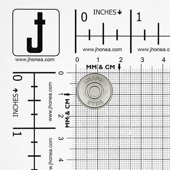 Classic Matte Silver Tack Jeans Button for Denim & Apparel