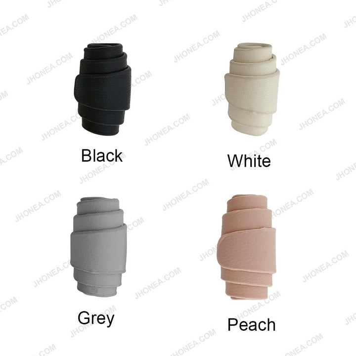 Stylish Decorative Croissant Design PU Leather Buttons for Clothing Accessories