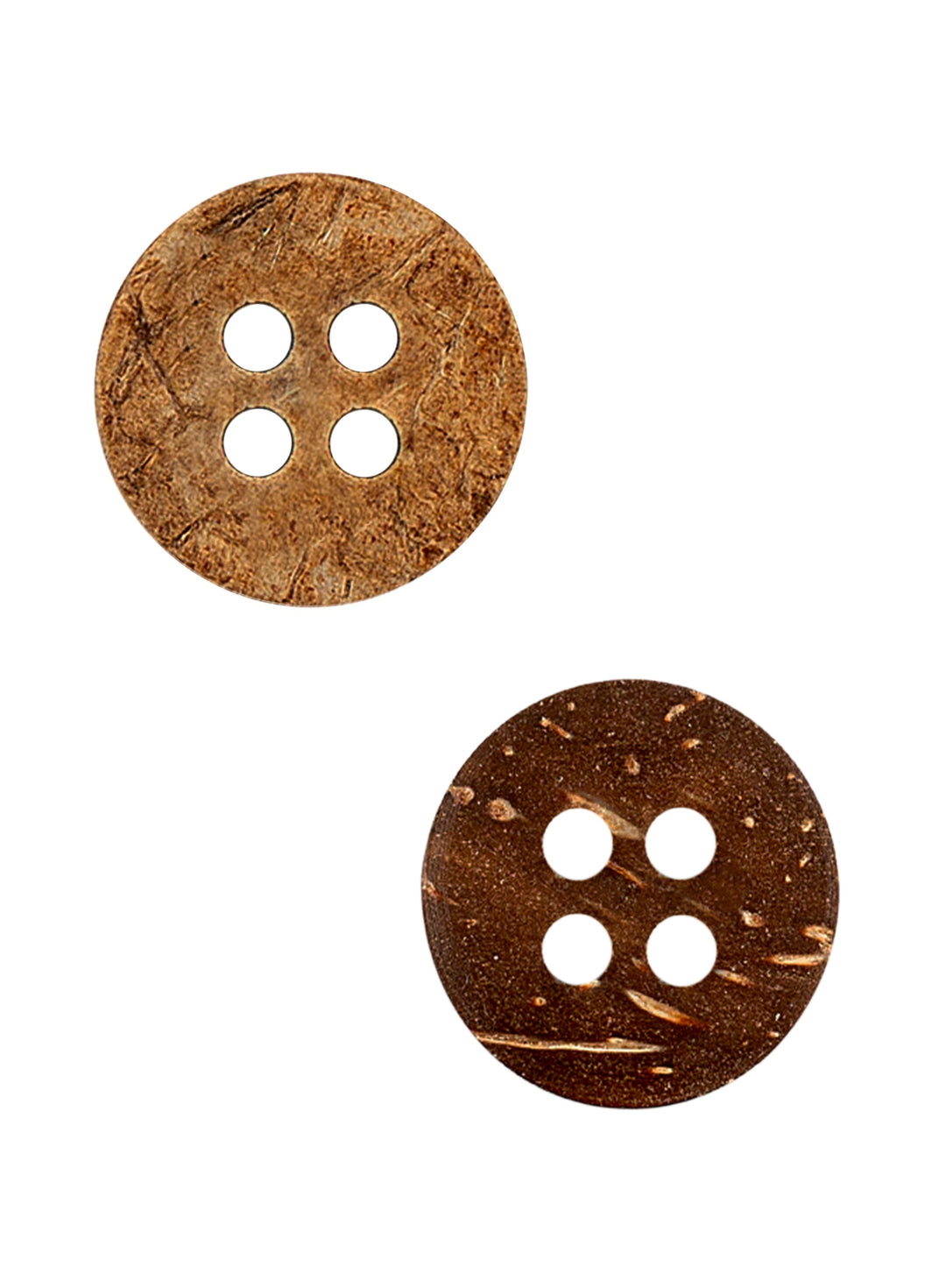 Rough Finish Natural Coco Shell 4 Hole Buttons