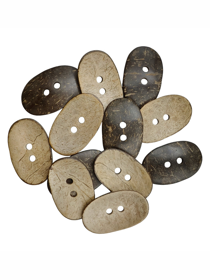 Big Size Smooth Finish Natural Coco Shell 2-Hole Wooden Buttons