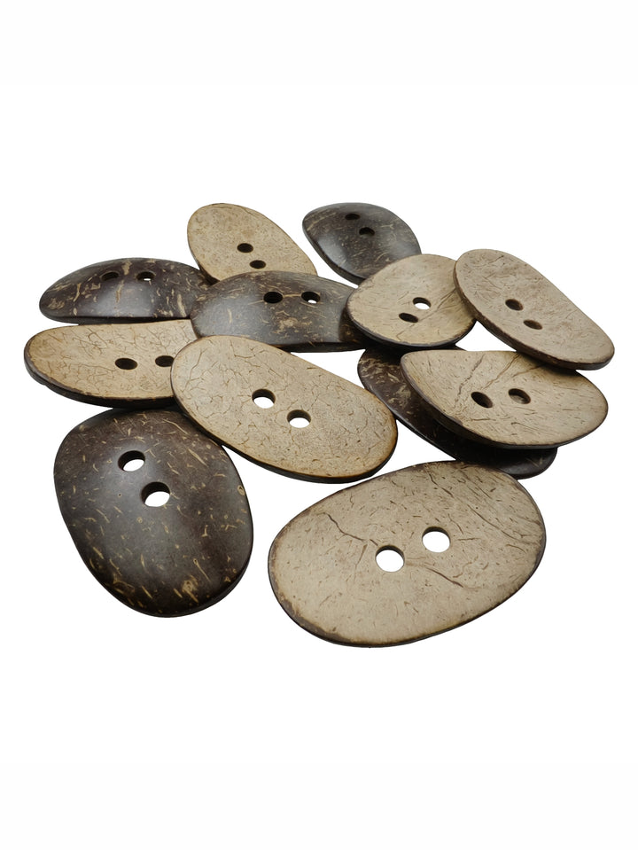 Big Size Smooth Finish Oval Shape Decorative Coco Buttons