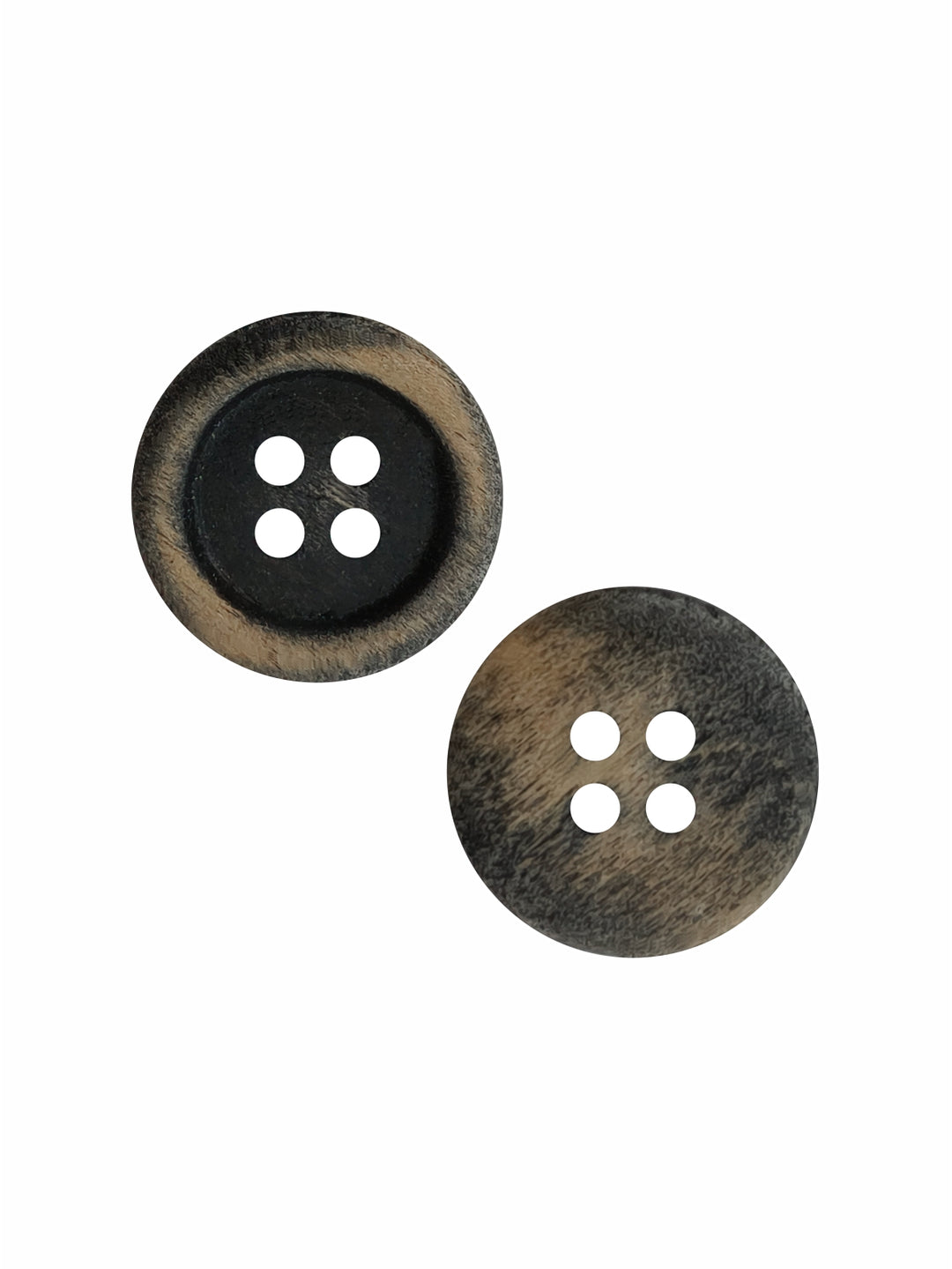 15mm Classic Round 4-Hole Natural Wooden Buttons for Garments