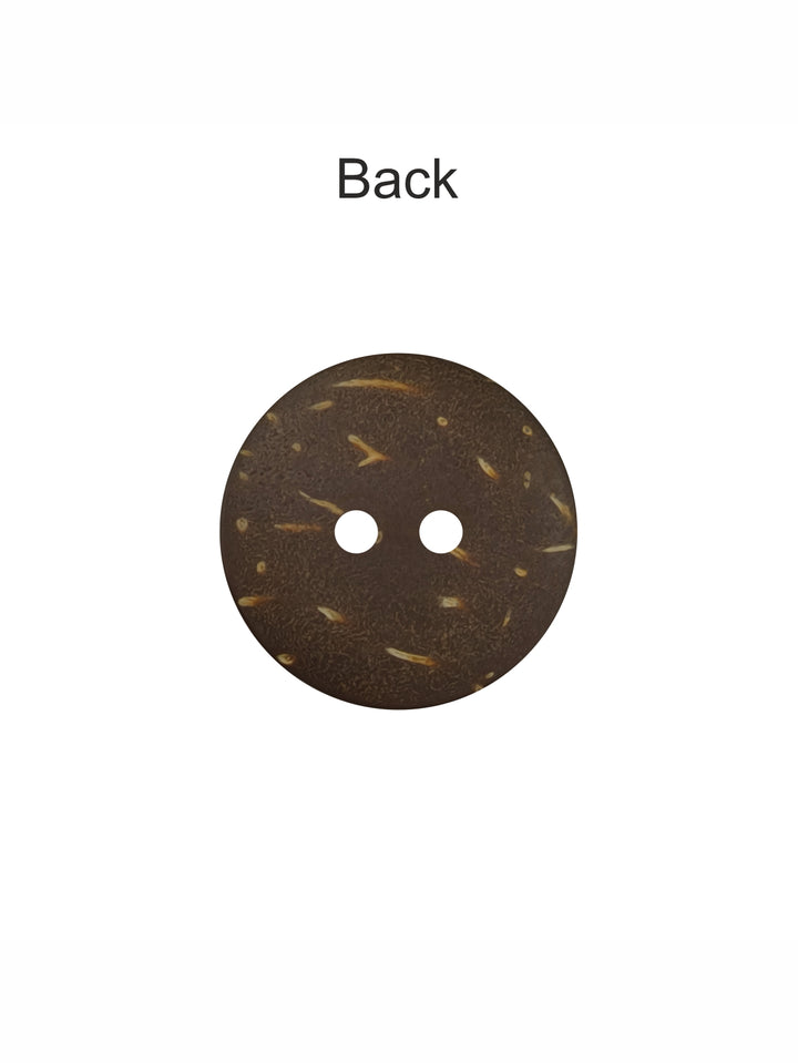 Round Shaped Cutting Lines Edge Design 2-Hole Coco Shell Buttons