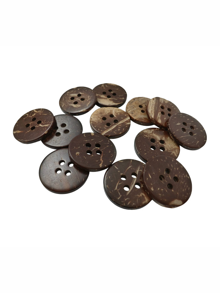 17mm Smooth Finish Coconut Shell Wooden Buttons