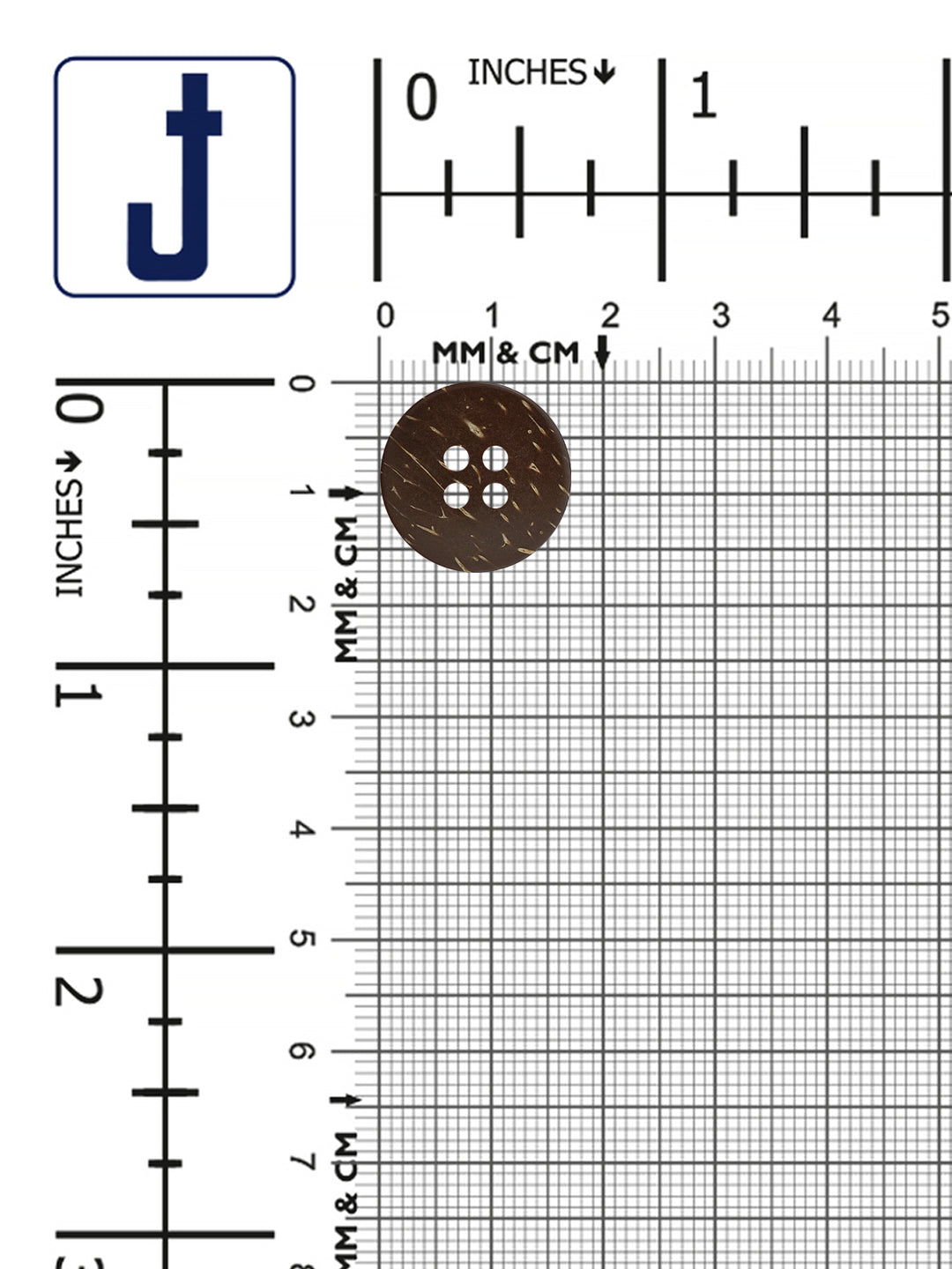 17mm Smooth Finish Coconut Shell Wooden Buttons