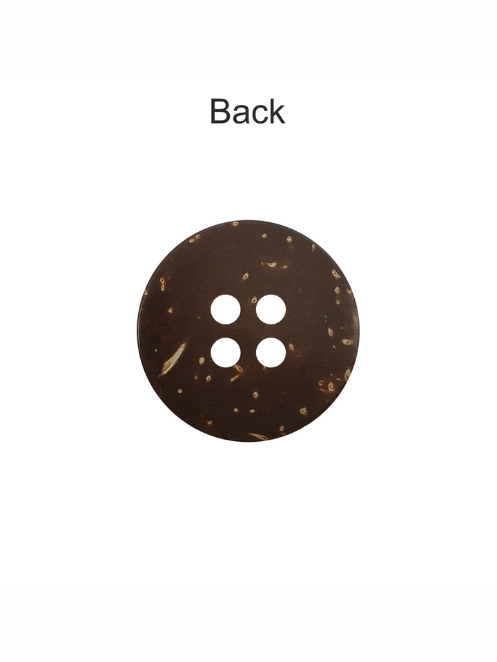 Natural Smooth Finish Coco 4-Hole Round Rim Wooden Buttons