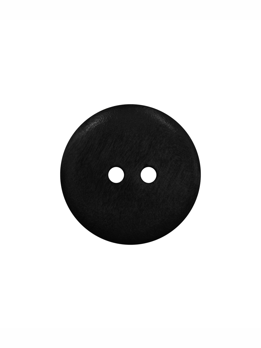 Fashionable Black Round Shape 2-Hole Wooden Dome Buttons