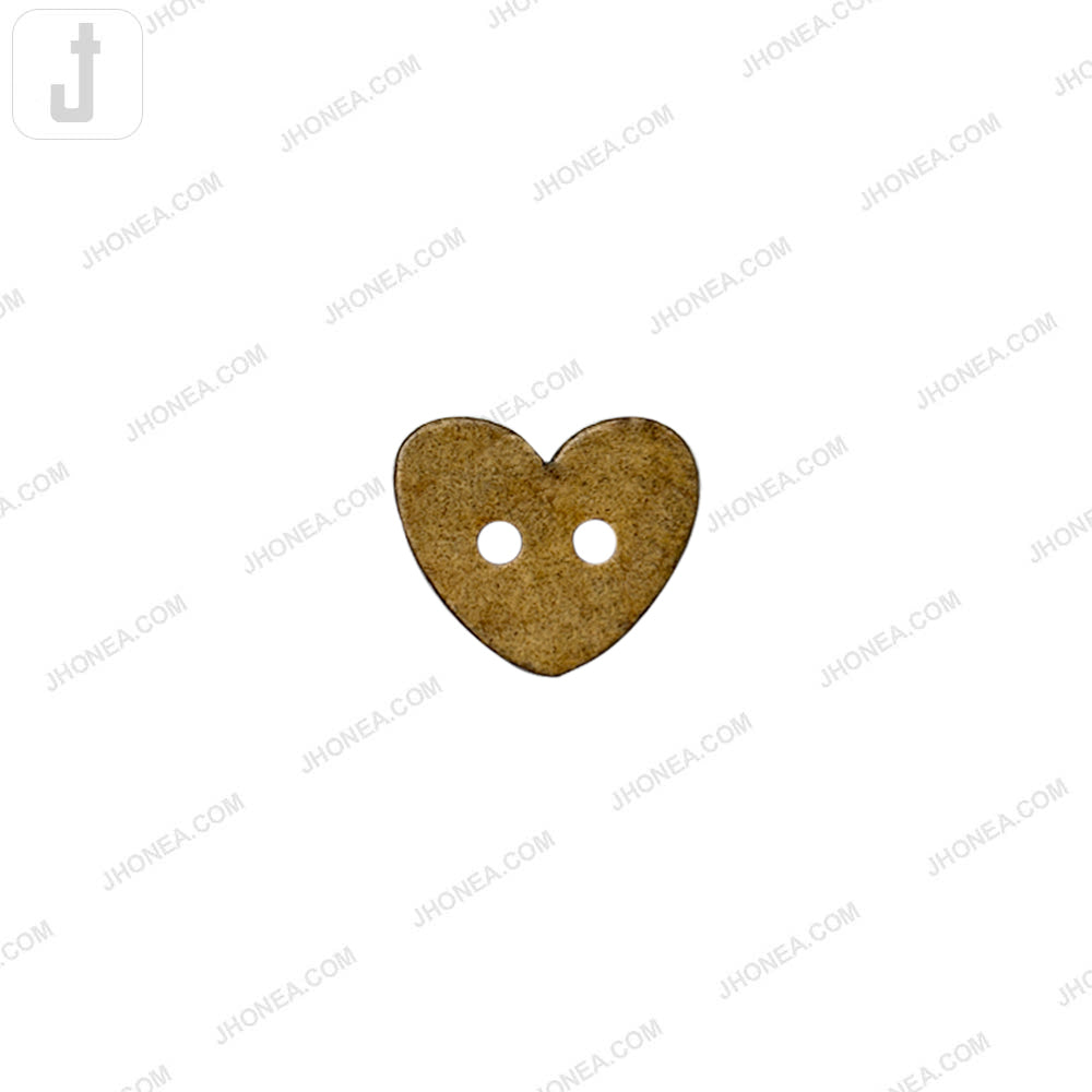 2-Hole Heart Shape Natural Coco Buttons for Sweaters