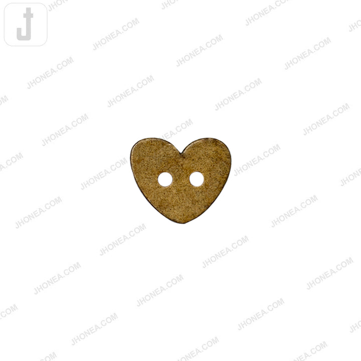 2-Hole Heart Shape Natural Coco Buttons for Sweaters