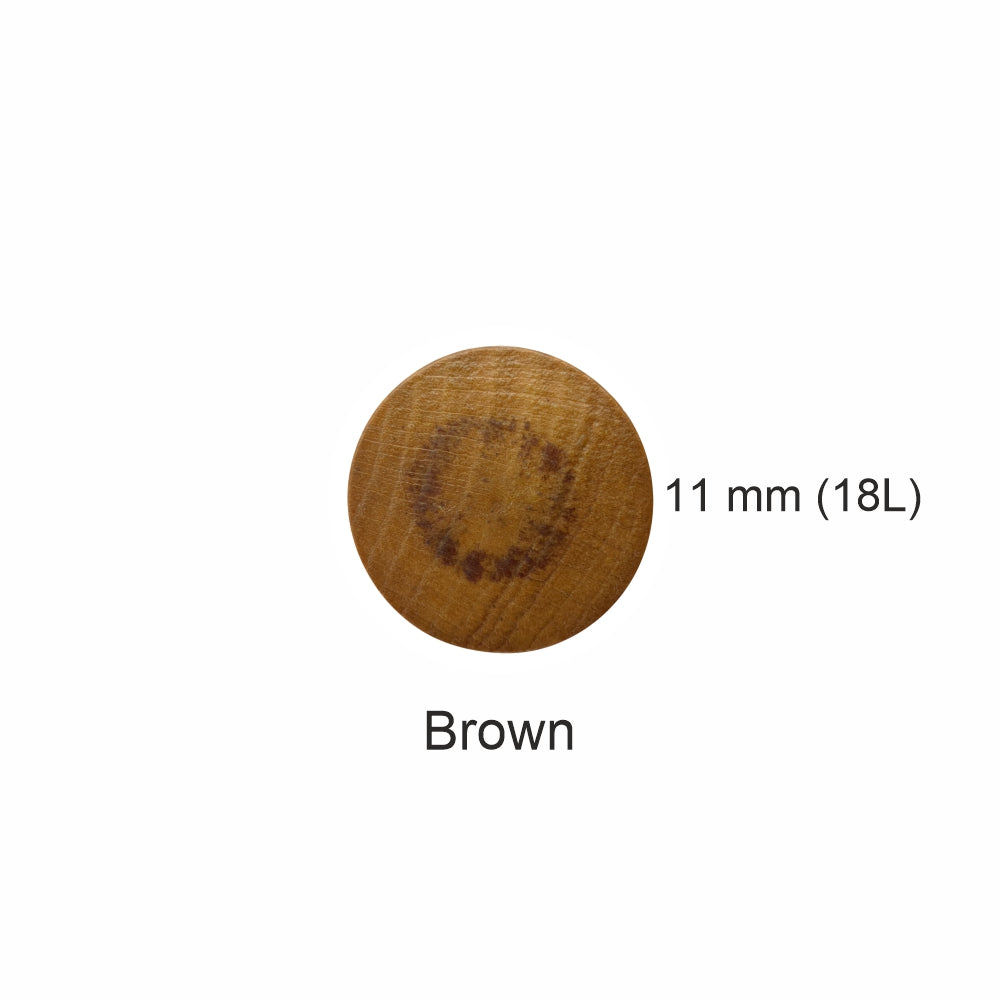 11mm (18L) Downhole Loop Fancy Shirt/Kurta Wooden Buttons