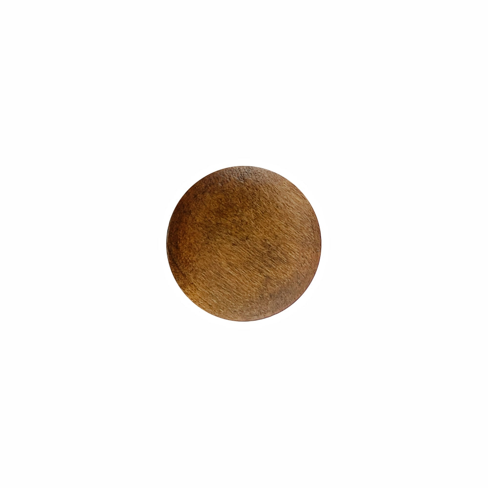 Natural Brown Finish 12mm Round Wooden Button with Shank for Clothing/Craft Projects