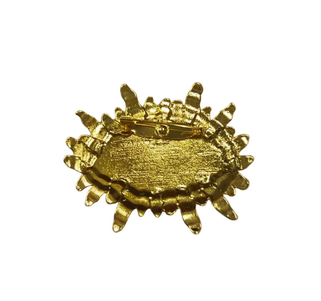 Designer Blue Eye Brooch Pin with Enamel Finish and Crystals by Jhonea Accessories