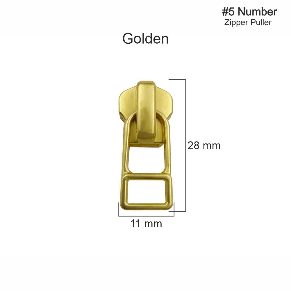 YKK #5 Number Golden Premium Quality Metal Zipper Slider/Puller