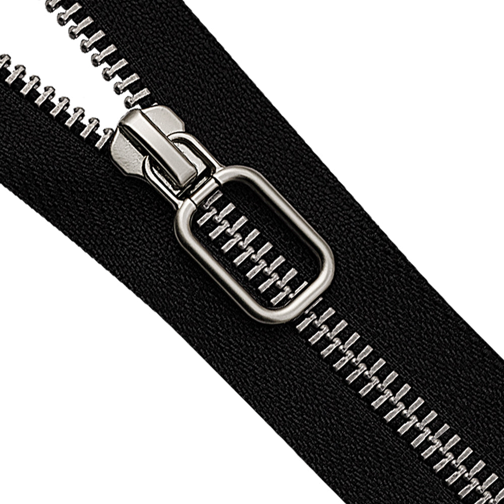 #5 Premium Matte Silver SBS Zippers for Jackets, coats, leather jackets, denim jeans, pants
