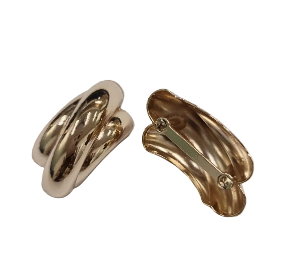Designer Twisted Shape Shiny Finish Dress Strap Buckle