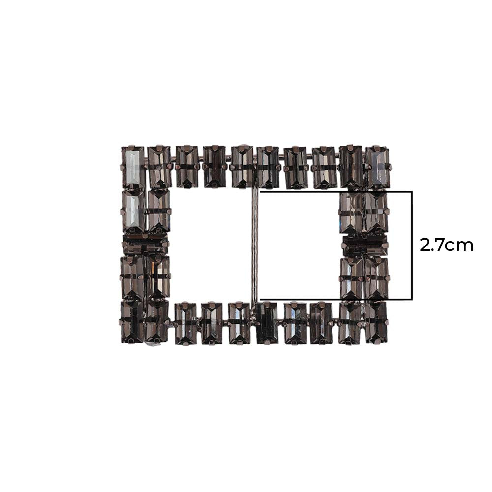 Sparkling Rectangle Shape Designer Diamond Metal Belt Buckle