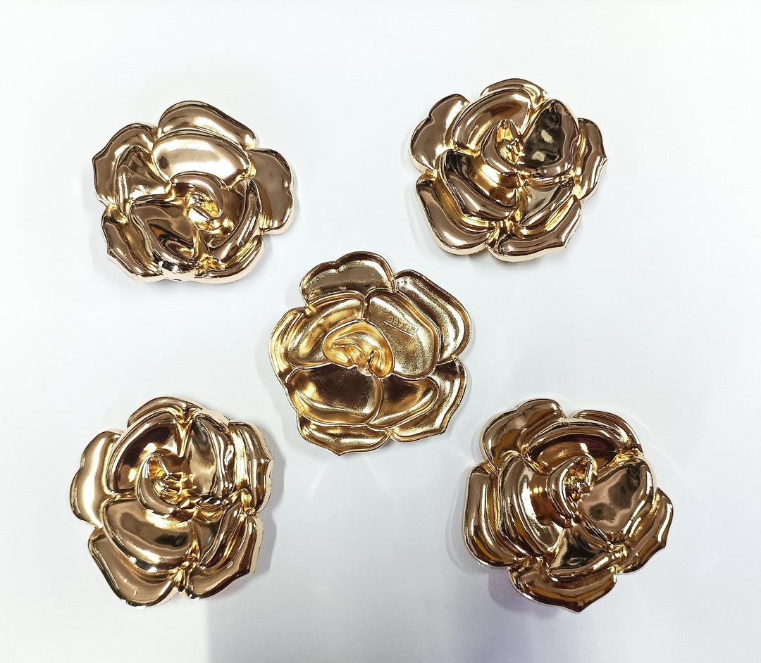 Shiny Classic 50mm(80L) Fashionable Flower Metal Button