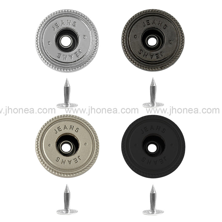 Fashionable round metal jeans button for clothing