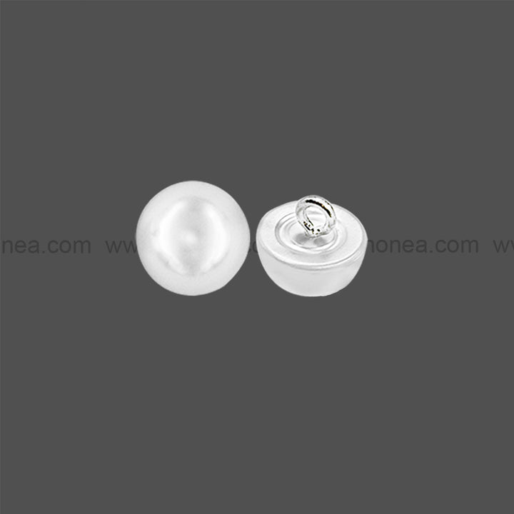 Sparkly Dome Shape Plastic Pearl Down Loop Button for Kurta
