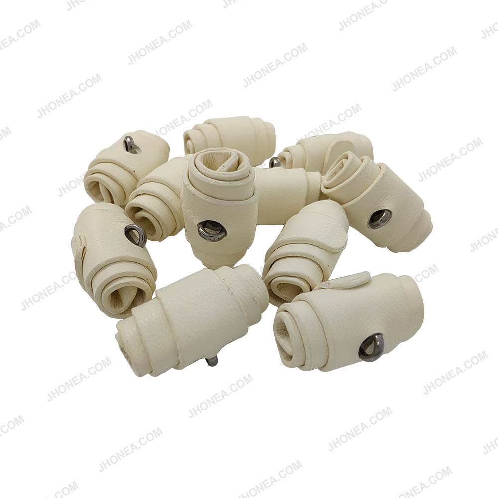 Stylish Decorative Croissant Design PU Leather Buttons for Clothing Accessories