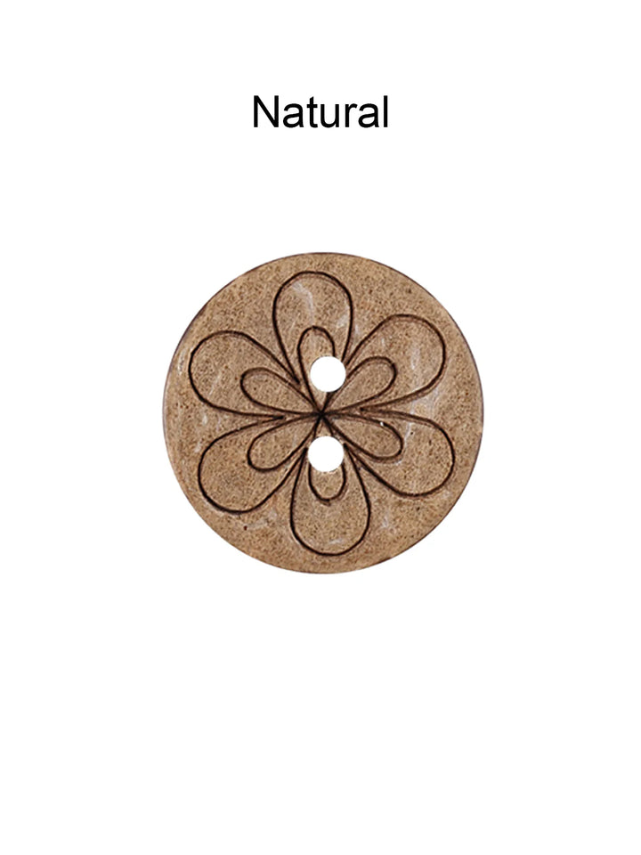 Round Shape Floral Printed Design Coco Buttons