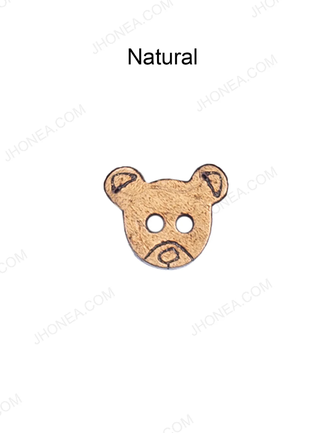 Mickey Mouse Shape 2-Hole Natural Coco Buttons