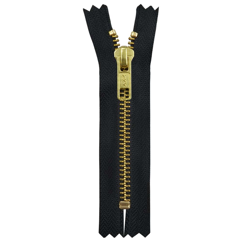 YKK- Premium #5 Gold with Black/White Fancy YKK Zipper for Jacket/Dress