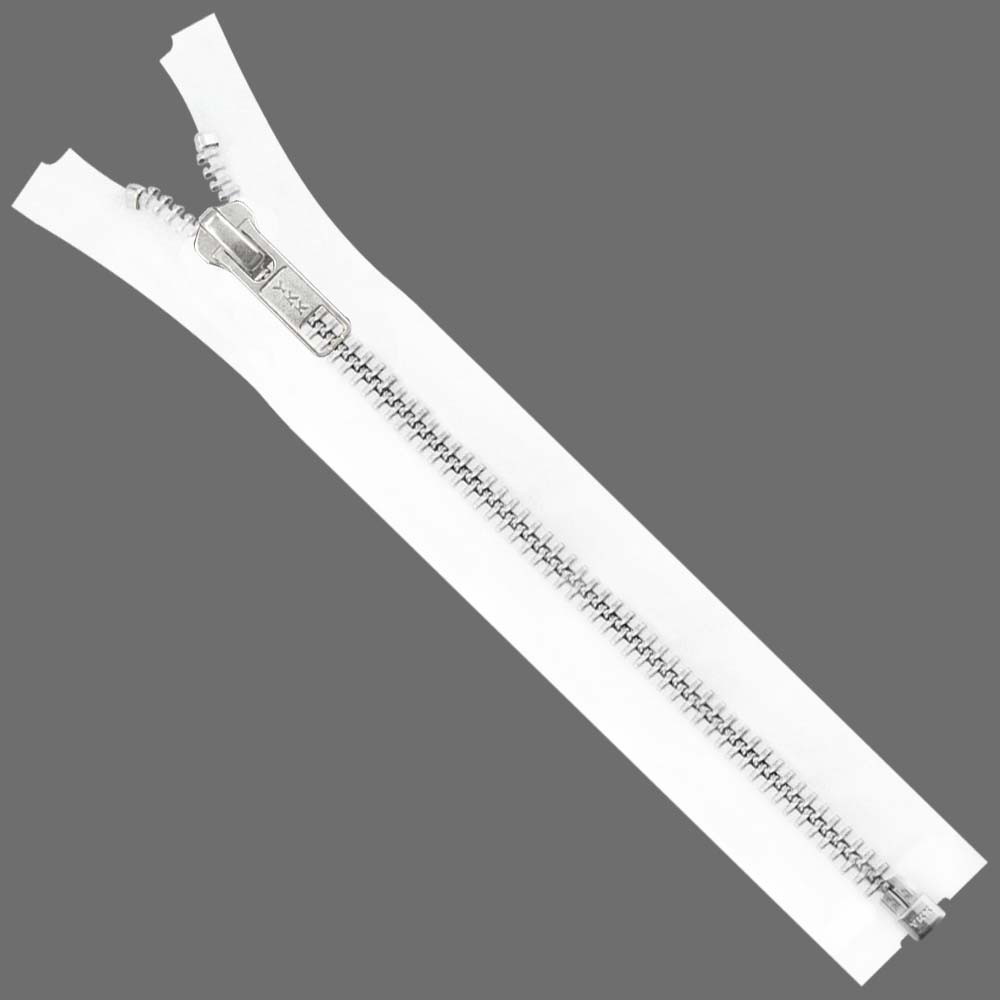 YKK- Premium #5 Silver with Black/White Fancy YKK Zipper for Jacket/Dress
