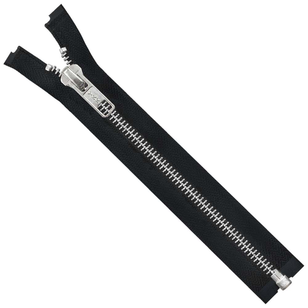 YKK- Premium #5 Silver with Black/White Fancy YKK Zipper for Jacket/Dress
