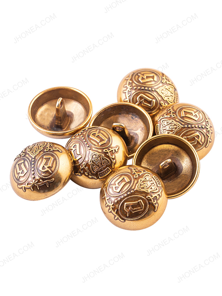 Antique Gold Dome Button for Mens'
