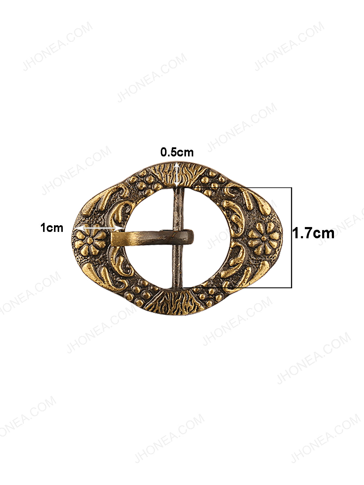 Antique Engraved Design Fancy Oval Frame Belt Buckle