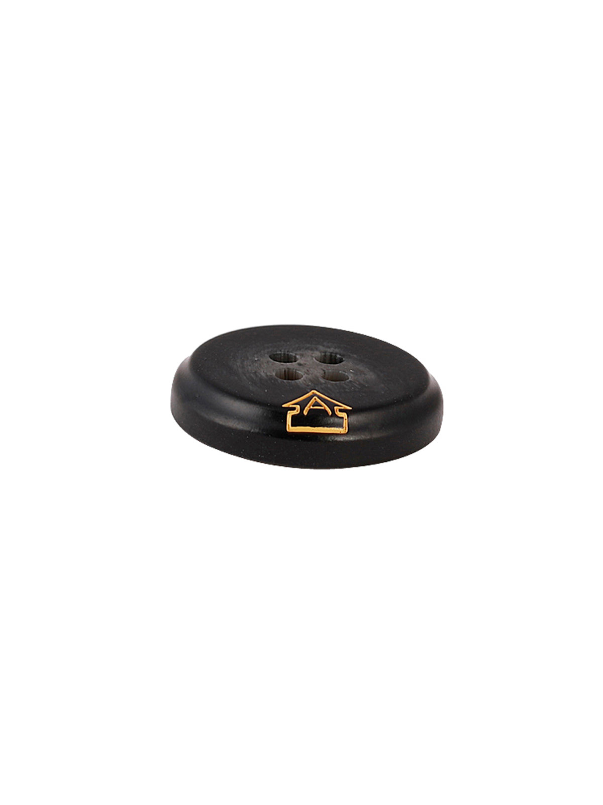 Black Round Shape 4-Hole Sewing Blazer/Coat Button