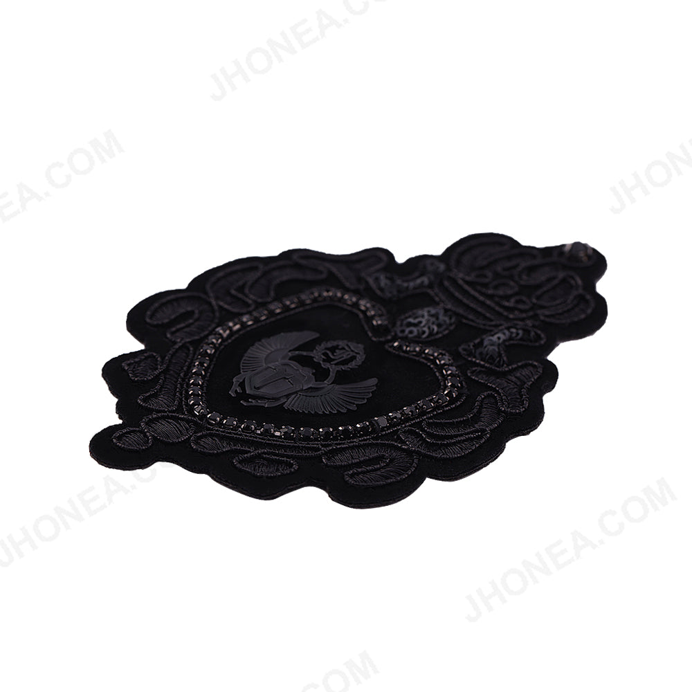 Classic Black Embroidery Patch for Mens Clothing