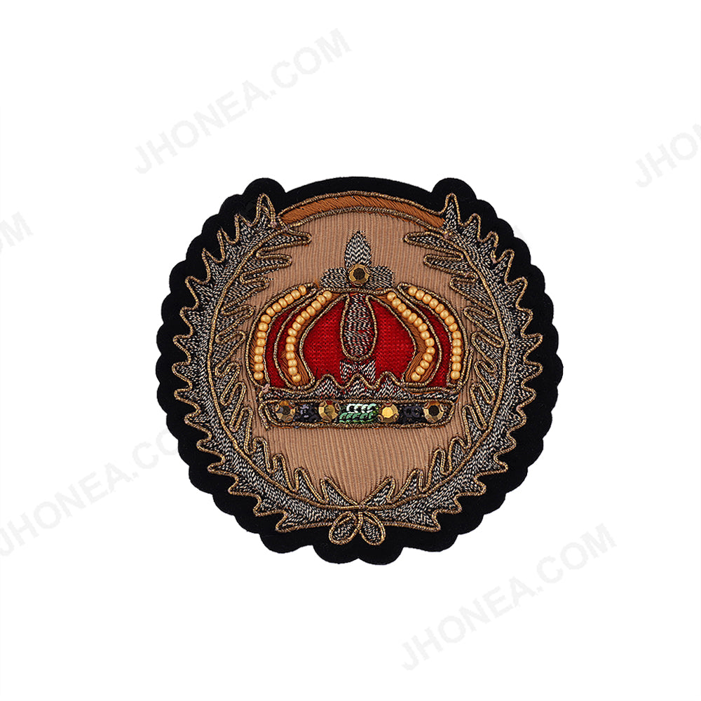 Royal Crown Badge Style Designer Cloth Patch for Dresses