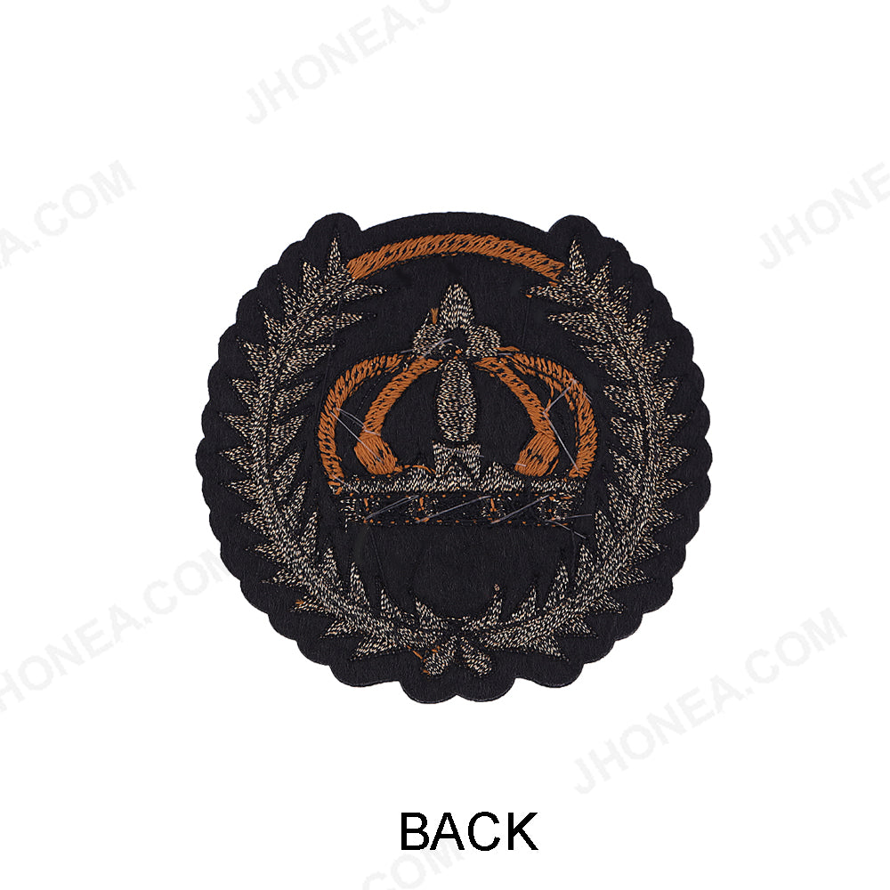 Royal Crown Badge Style Designer Cloth Patch for Dresses